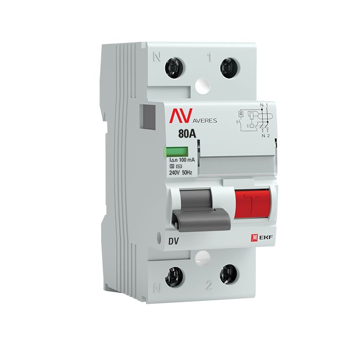 Устройство защитного отключения  rccb-2-80-100-s-av
