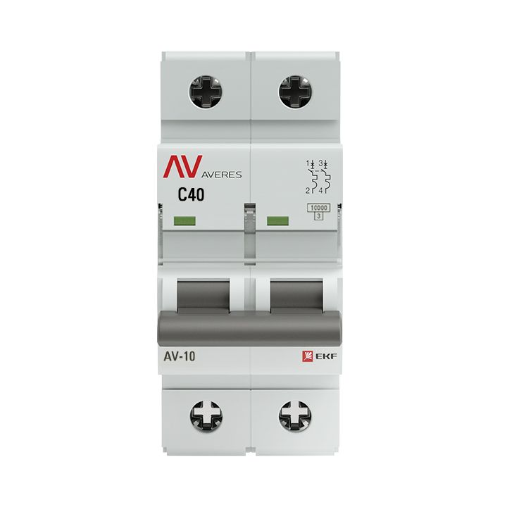 Выключатель автоматический  mcb10-2-40C-av