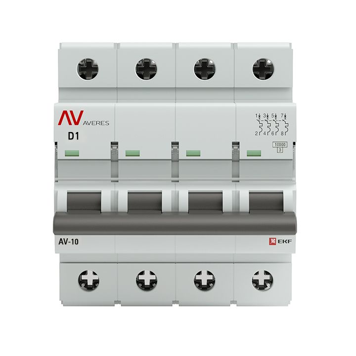 Выключатель автоматический  mcb10-4-01D-av