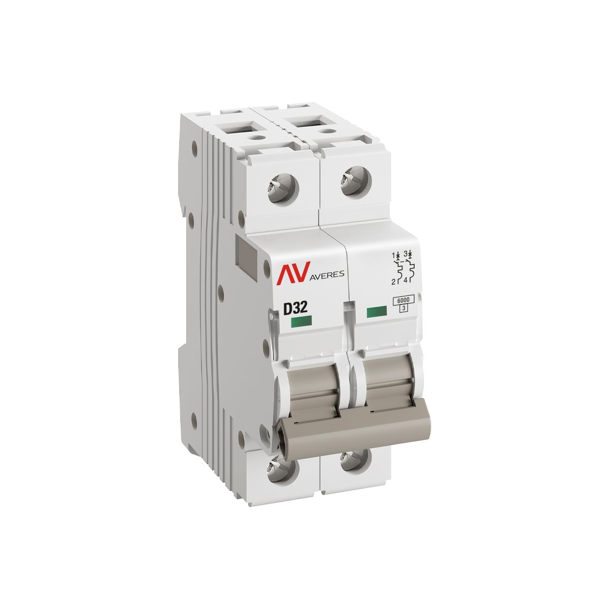 Выключатель автоматический  mcb6-2-32D-av