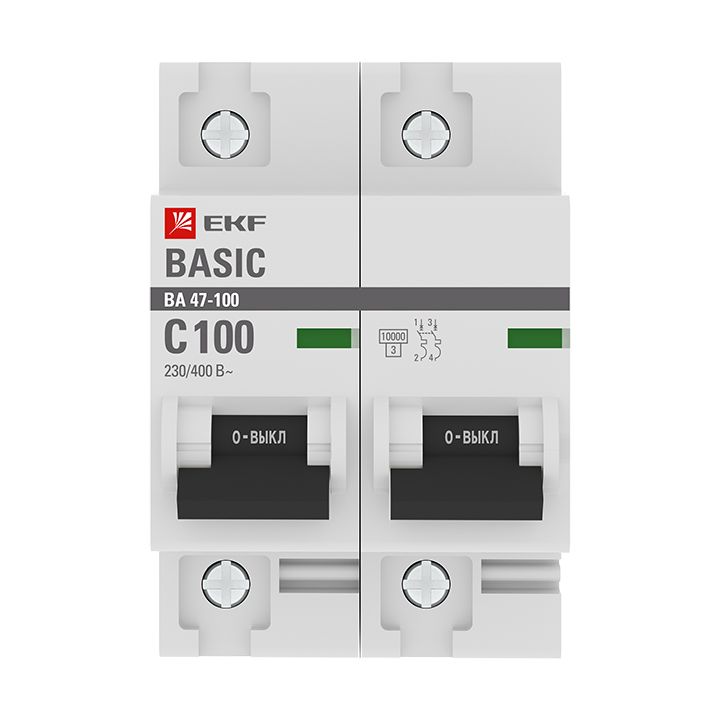 Выключатель автоматический  mcb47100-2-100C-bas