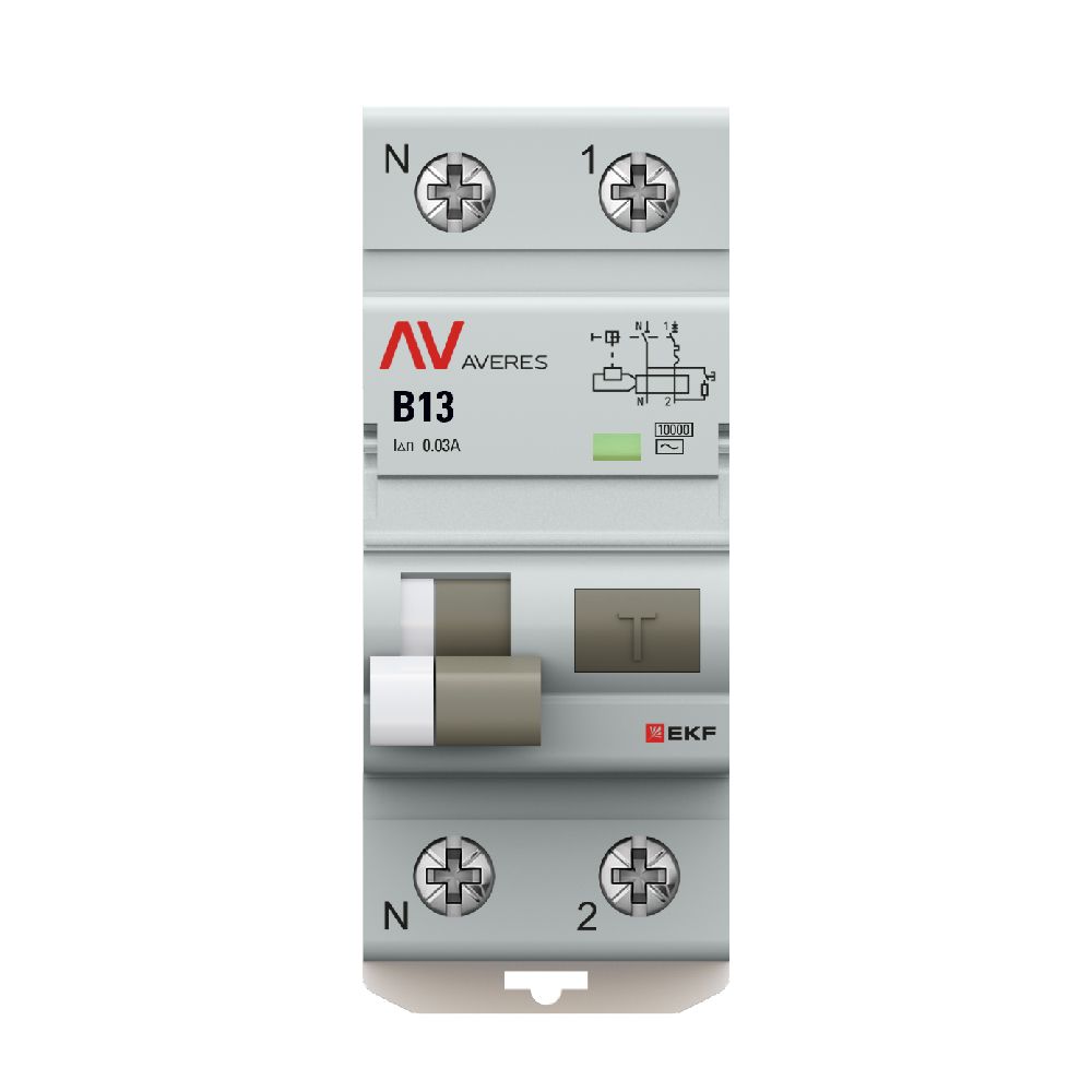 Выключатель автоматический дифференциальный  rcbo10-1pn-13B-30-ac-av