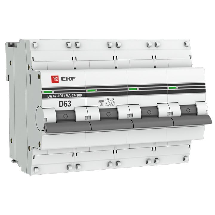 Выключатель автоматический  mcb47100-4-63D-pro
