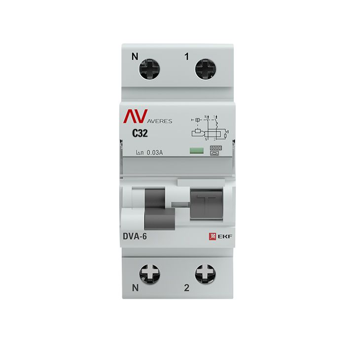 Выключатель автоматический дифференциальный  rcbo6-1pn-32C-30-a-av
