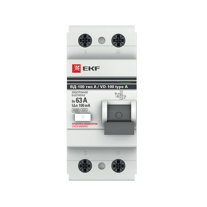 Устройство защитного отключения  elcb-2-63-100-e-a-pro