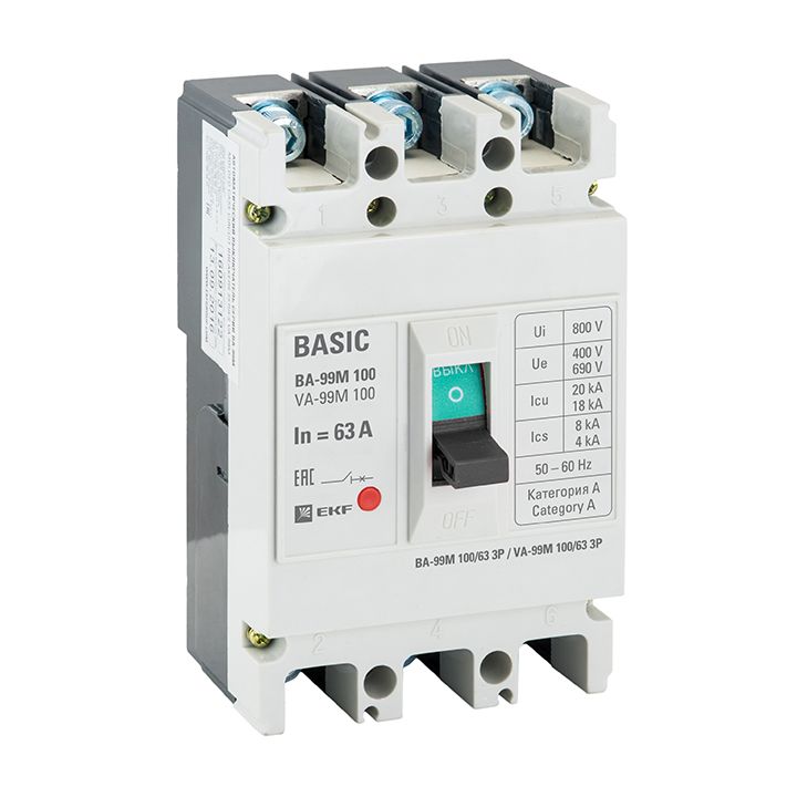 Выключатель автоматический  mccb99-100-63m-ma