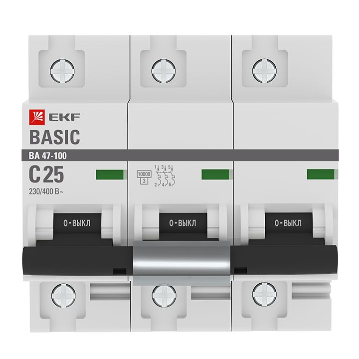 Выключатель автоматический  mcb47100-3-25C-bas