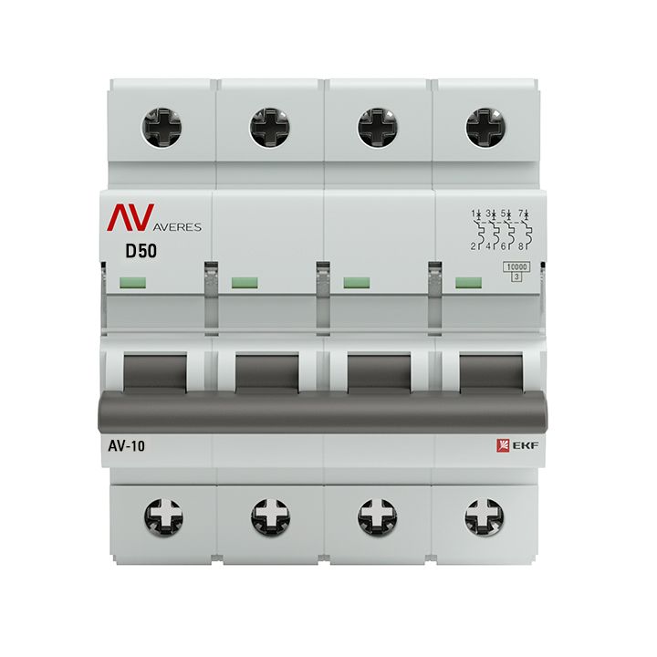 Выключатель автоматический  mcb10-4-50D-av