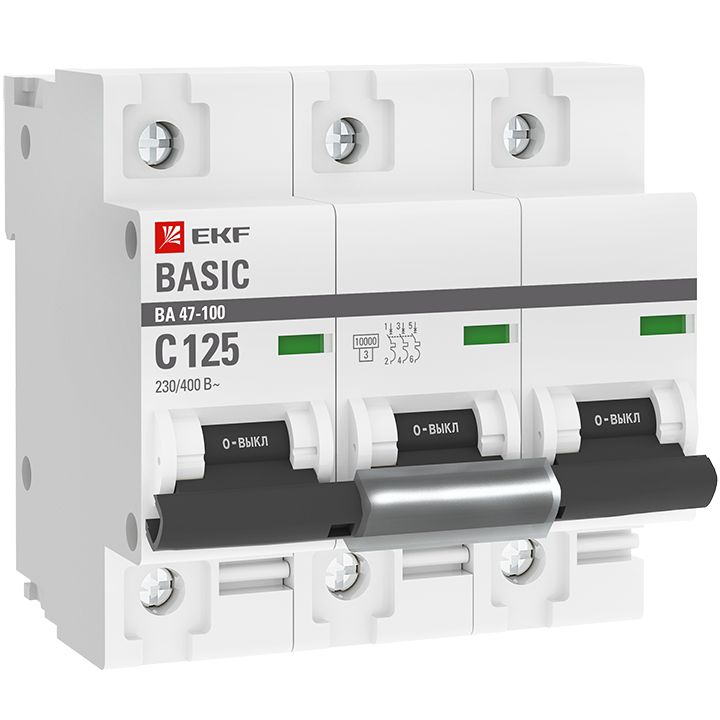 Выключатель автоматический  mcb47100-3-125C-bas