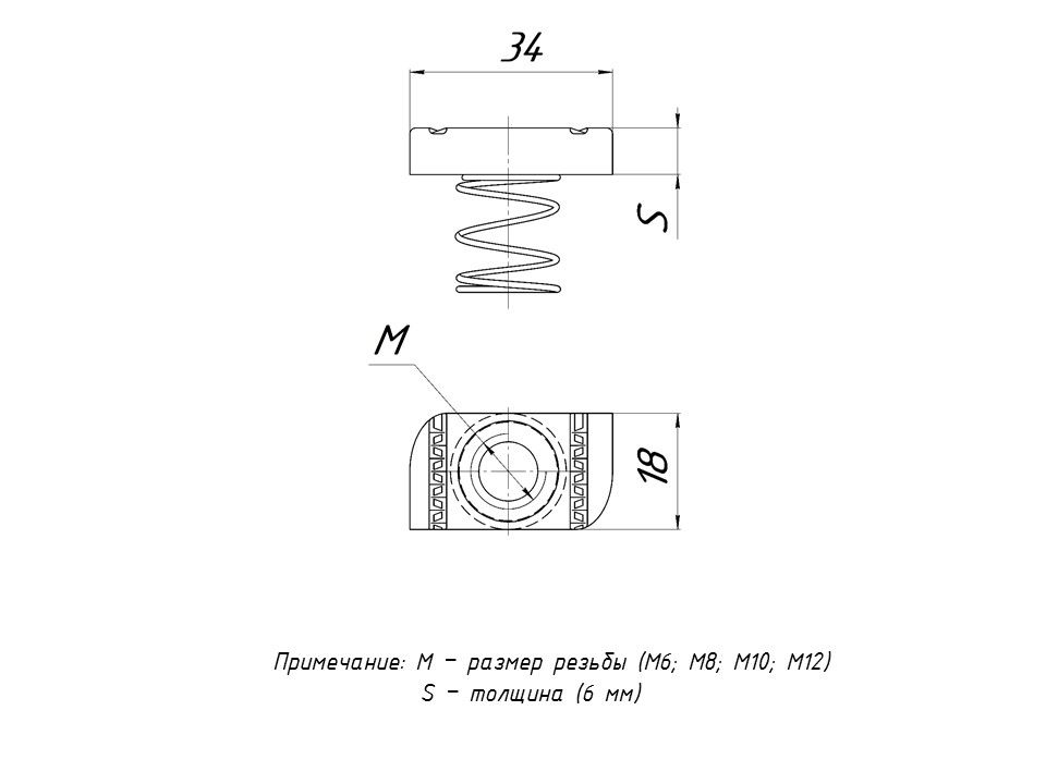 Гайка  stgkpM12