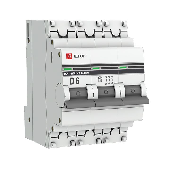 Выключатель автоматический  mcb4763m-6-3-6D-pro