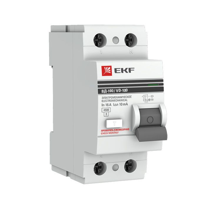 Выключатель автоматический дифференциальный  elcb-2-50-30-em-pro