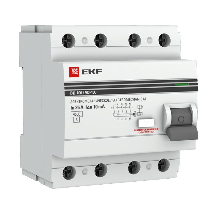 Выключатель автоматический дифференциальный  elcb-4-16-30-em-pro