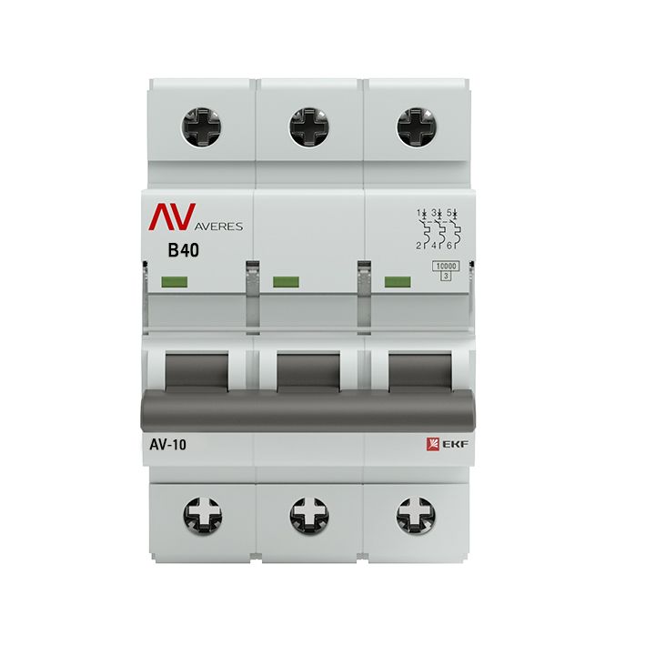 Выключатель автоматический  mcb10-3-40B-av