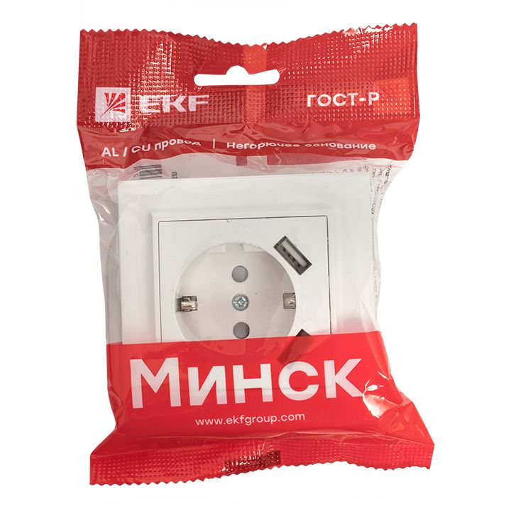 Розетка силовая  ERR16-028-100-2USB