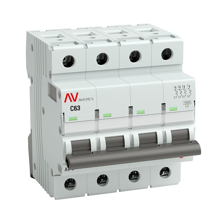 Выключатель автоматический  mcb10-4-63C-av