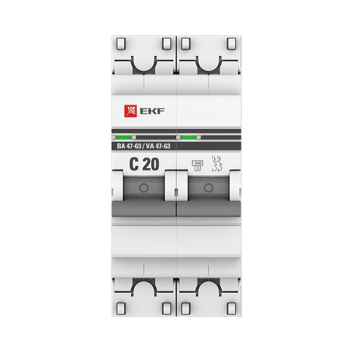 Выключатель автоматический  mcb4763-2-20C-pro