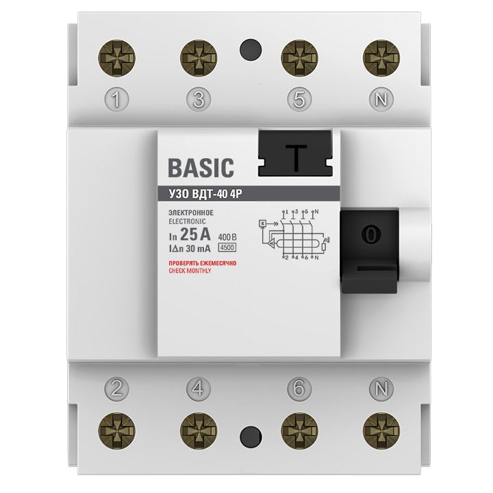 Устройство защитного отключения  elcb-4-25-30e-sim