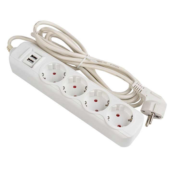 Удлинитель силовой  UBA16-2USB-4-03i