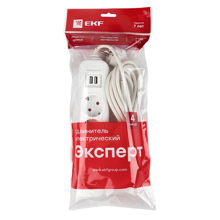 Удлинитель силовой  UBA16-2USB-4-03i