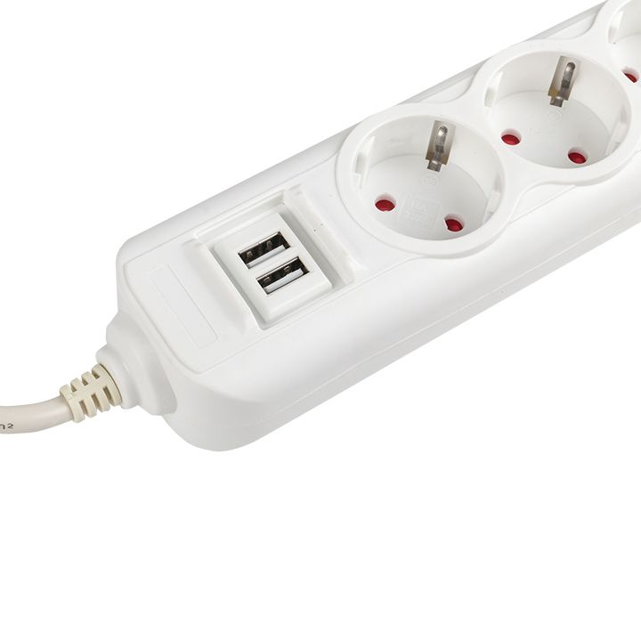 Удлинитель силовой  UBA16-2USB-4-05i