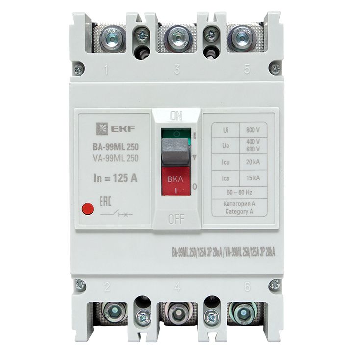 Выключатель автоматический  mccb99-250-125mi