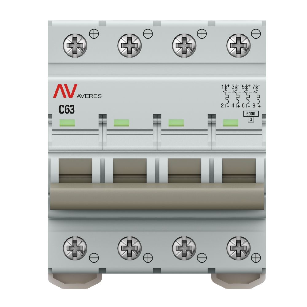 Выключатель автоматический  mcb6-DC-4-63C-av
