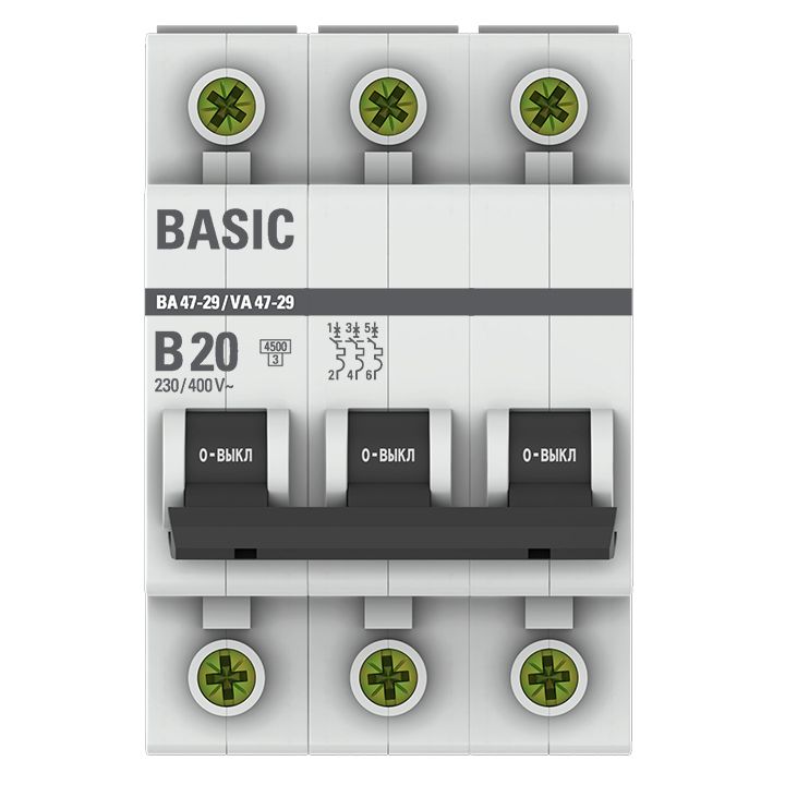 Выключатель автоматический  mcb4729-3-20-B