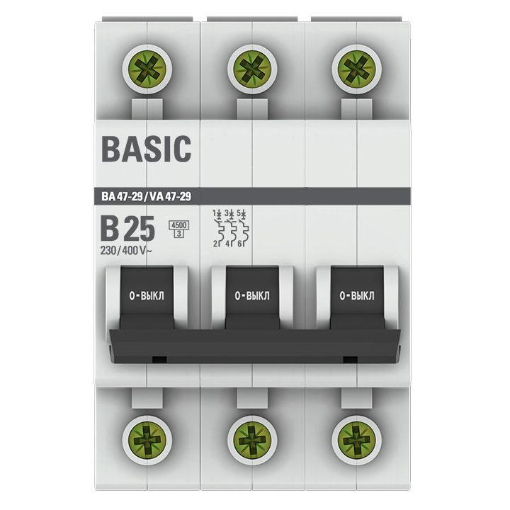 Выключатель автоматический  mcb4729-3-25-B