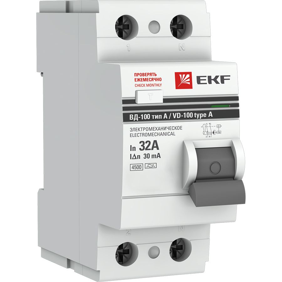 Выключатель автоматический дифференциальный  elcb-2-32-30-em-a-pro