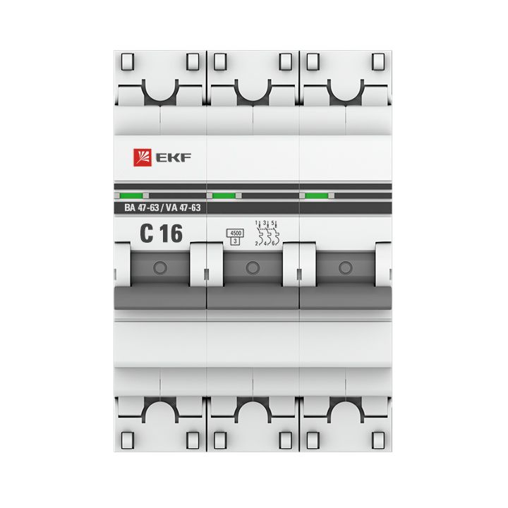 Выключатель автоматический  mcb4763-3-16C-pro