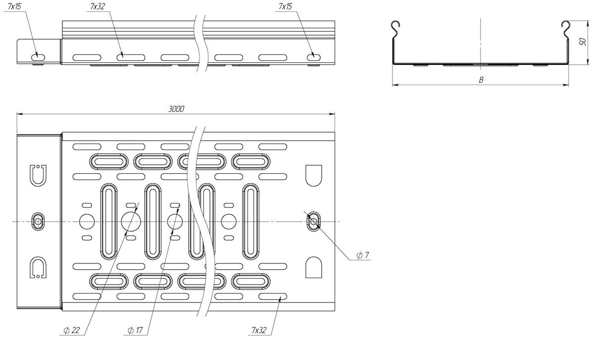 Лоток листовой  L5030001-0,55