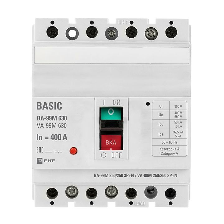 Выключатель автоматический  mccb99-630-400m-4P