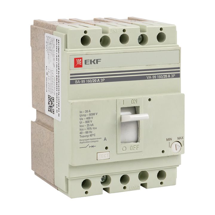 Выключатель автоматический  mccb99-160-20