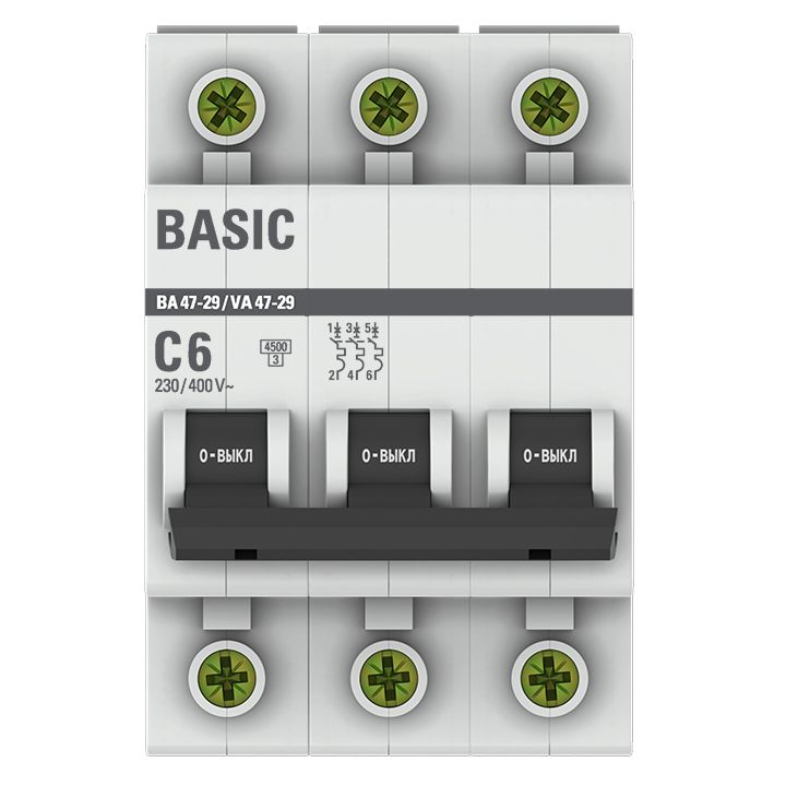 Выключатель автоматический  mcb4729-3-06C