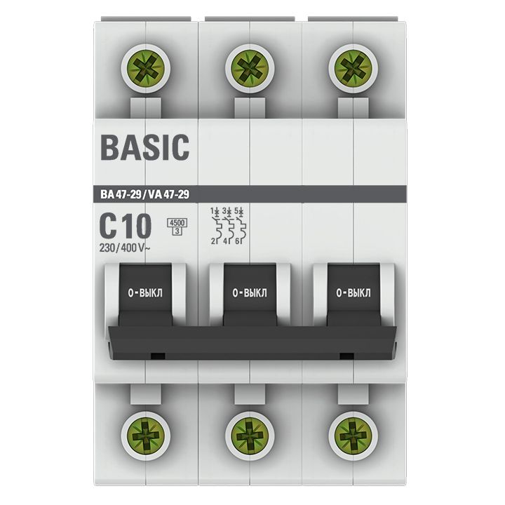 Выключатель автоматический  mcb4729-3-10C