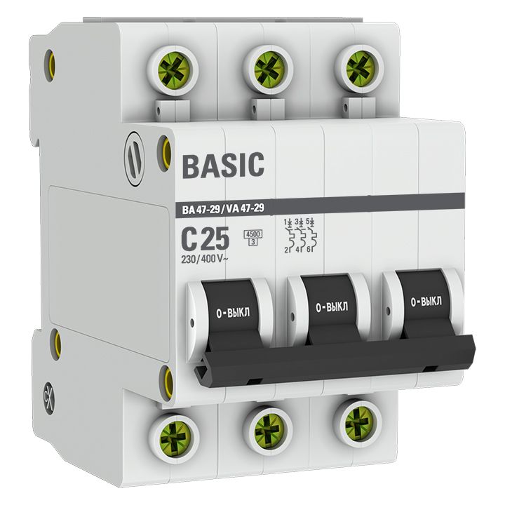 Выключатель автоматический  mcb4729-3-25C