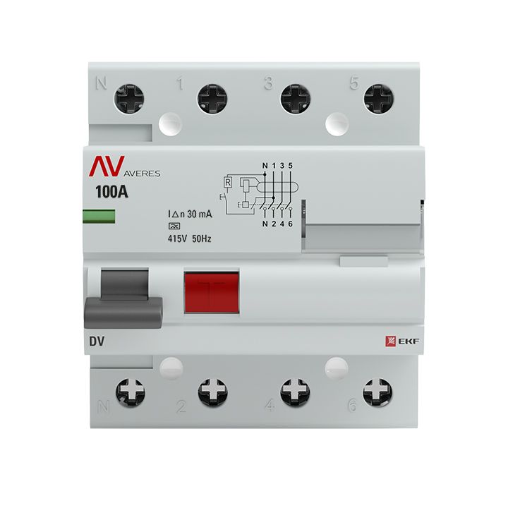 Устройство защитного отключения  rccb-4-100-30-a-av