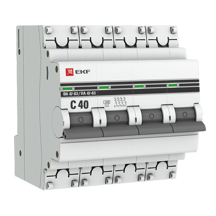 Выключатель автоматический  mcb4763-4-40C-pro