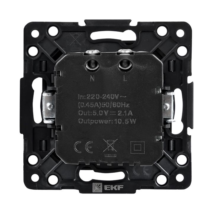 Механизм розетки  EZR16-028-10-2USB