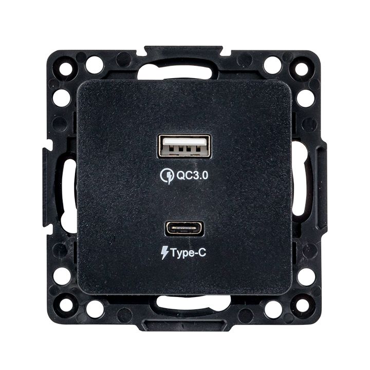 Механизм розетки  EZR-2USB-type-C