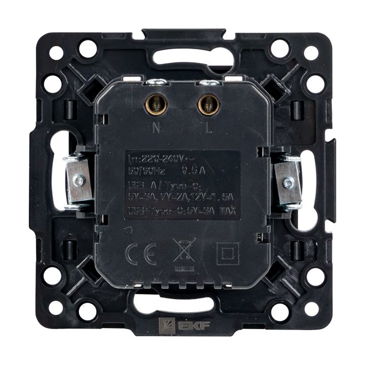 Механизм розетки  EZR-2USB-type-C