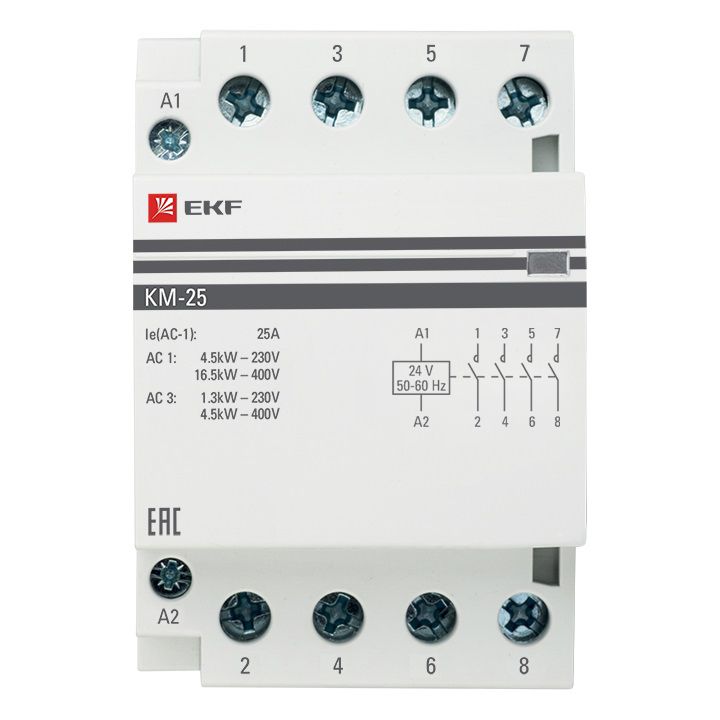 Контактор  km-3-25-40-24v