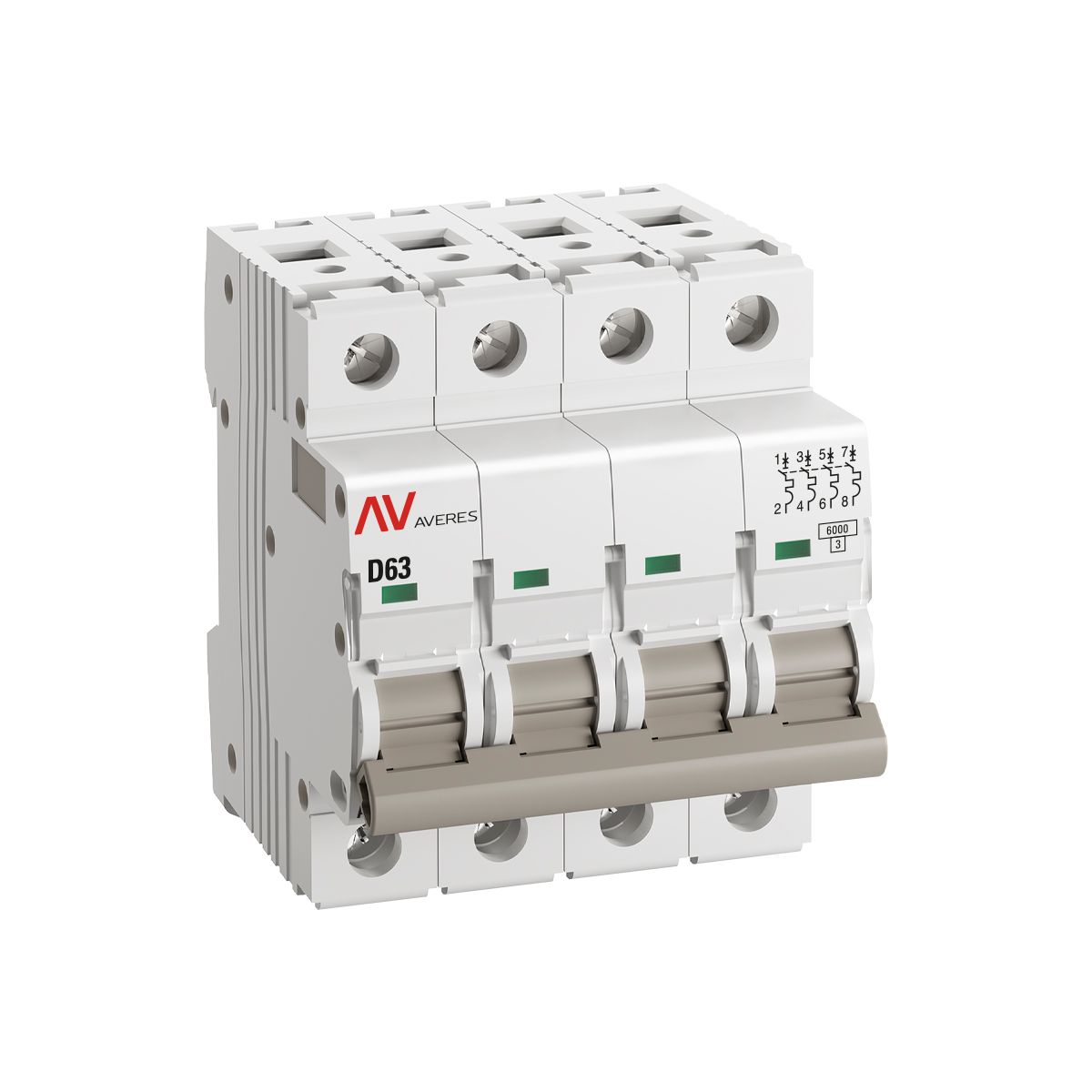 Выключатель автоматический  mcb6-4-63D-av