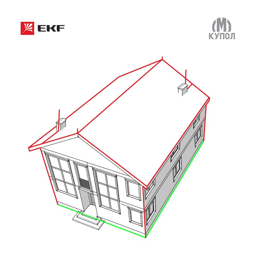 Комплект молниезащиты  lp-15x18