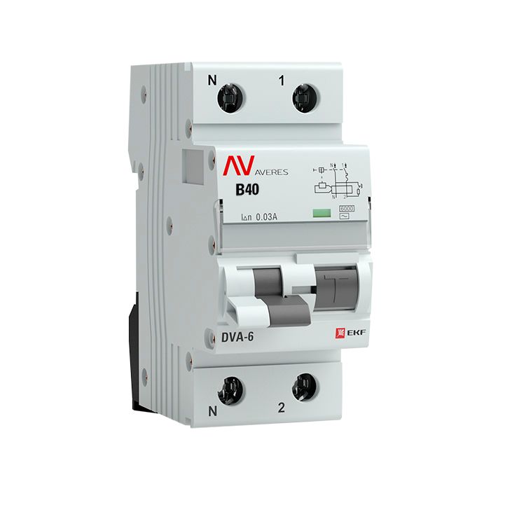 Выключатель автоматический дифференциальный  rcbo6-1pn-40B-30-ac-av