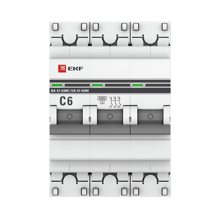 Выключатель автоматический  mcb4763m-6-3-6C-pro