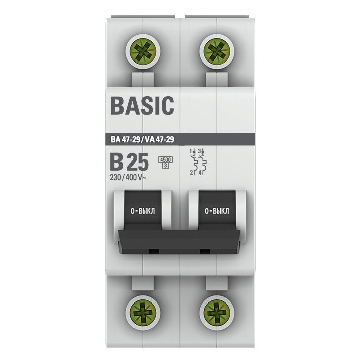 Выключатель автоматический  mcb4729-2-25-B