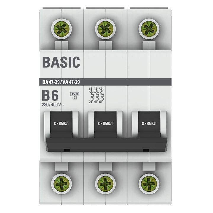Выключатель автоматический  mcb4729-3-06-B