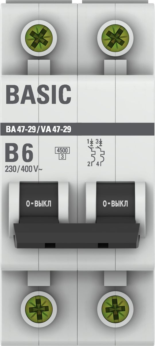 Выключатель автоматический  mcb4729-2-06-B